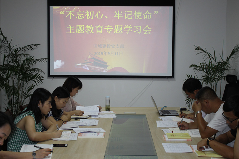 區(qū)城建投公司黨支部開展“先學(xué)、先查、先改”工作 預(yù)熱 “不忘初心、牢記使命”主題教育工作